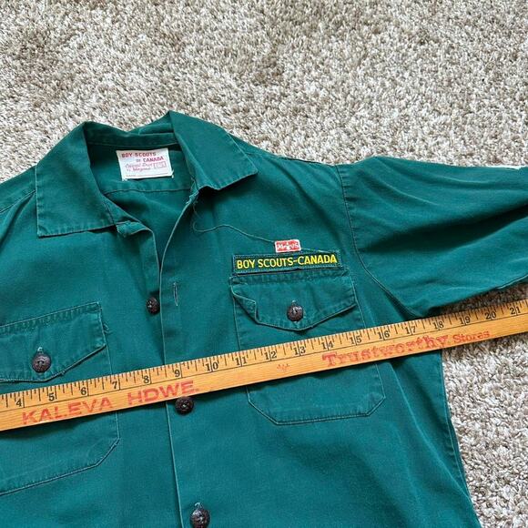 Vintage 60s Boyscouts Of Canada Shirt Button Up Longsleeve - Picture 5 of 8